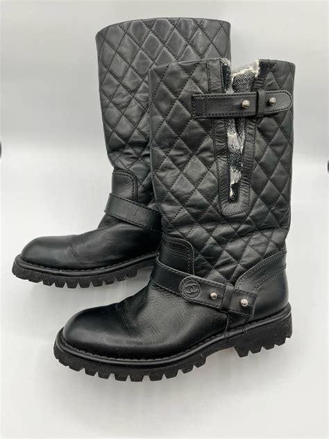 chanel moto boots|High boots .